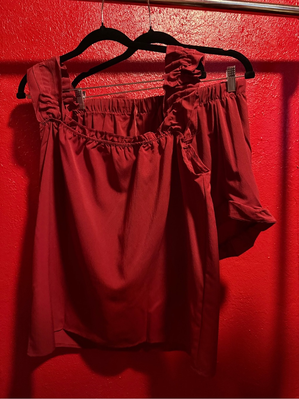 106. Women’s Red Sleepwear Pajama Set - Comfortable Two-Piece
